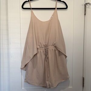 essue Beige Layered Romper